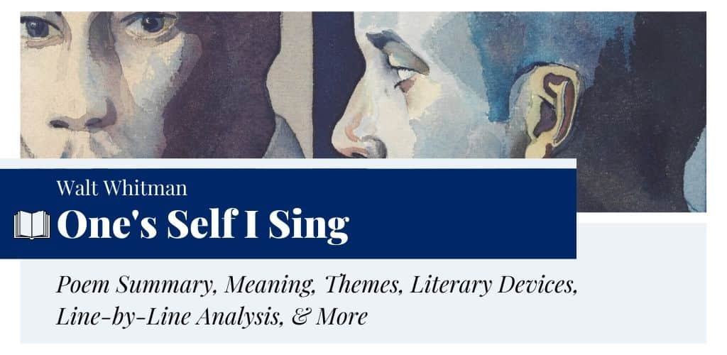Analysis of One's Self I Sing by Walt Whitman